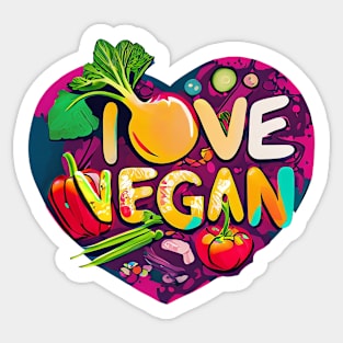 I love vegan Sticker
